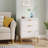 3-Drawer Bedroom Nightstand, 19.7" Modern And Gold, 25.8" Tall Bedside Nightstand Table With Ample Storage, Hexagon Pattern Side Table For Bedroom Or Living Room, Elegant Design Bedroom End Table Nightstand With Metal Base