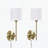 Metal Wall Sconce with Cylinder Shade, Set of 2