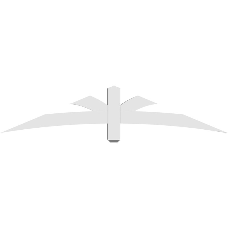 Support pour pignon Davenport, H 15 po x l 72 po (pas: 5/12), P 4 po x F 4 po, PVC