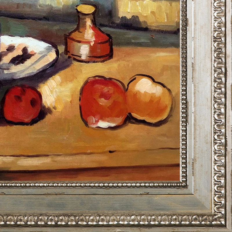 Peinture encadrée "la vase bleu" par paul cezanne, H 30 po x l 26 po x P 2 po, Très grand Versailles antique