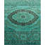 Tapis vert contemporain en laine noué à la main 2 pi 8 po x 4 pi 2 po Celis