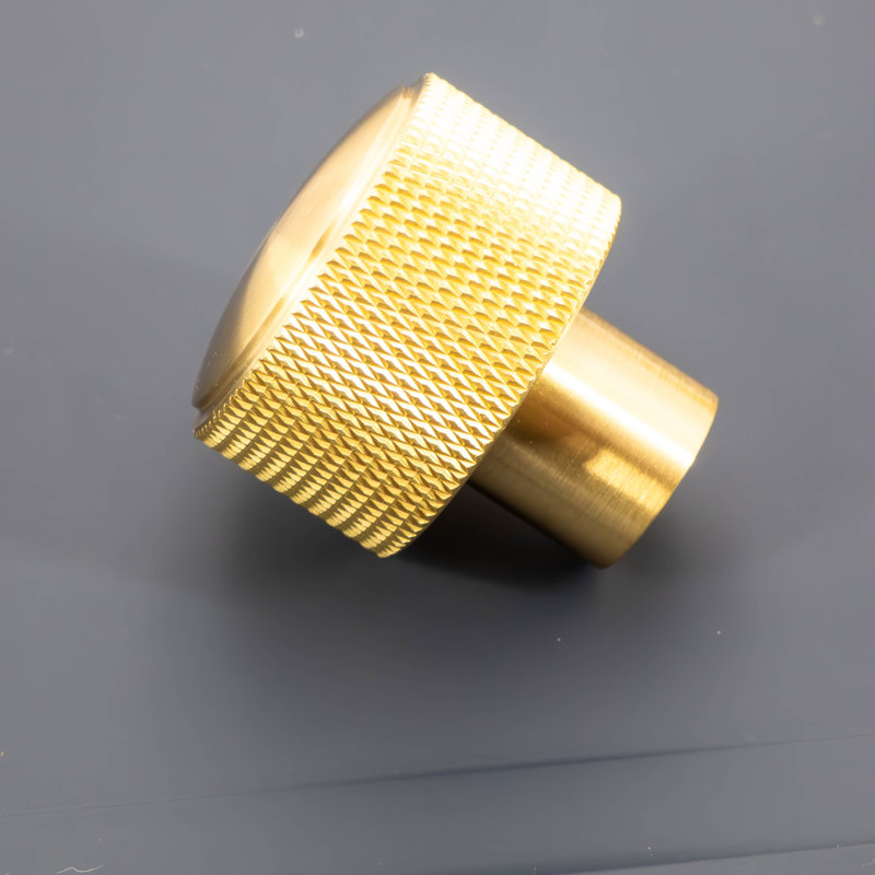 Round Cabinet Knob with Knurled Edge