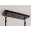 Lustre rectangulaire en cristal noir antique à 8 lumières 39,4 po Gisela