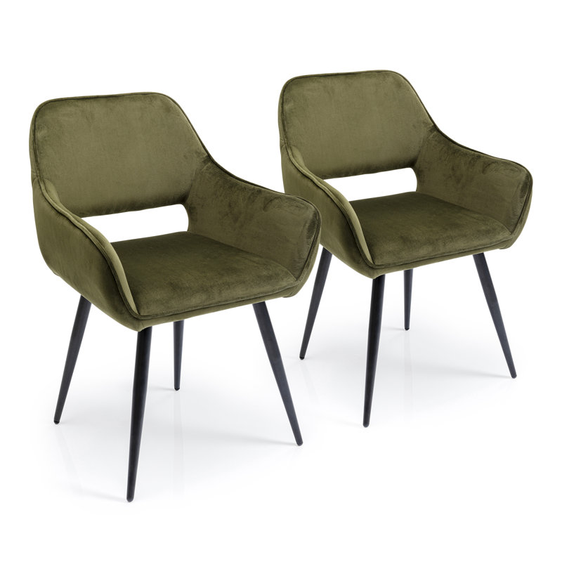 Chair with Armrest San Francisco, Dark Green