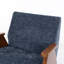 Kyajah Chenille Upholstered Accent Armchair with Solid Wood Arms and Legs-1560991258