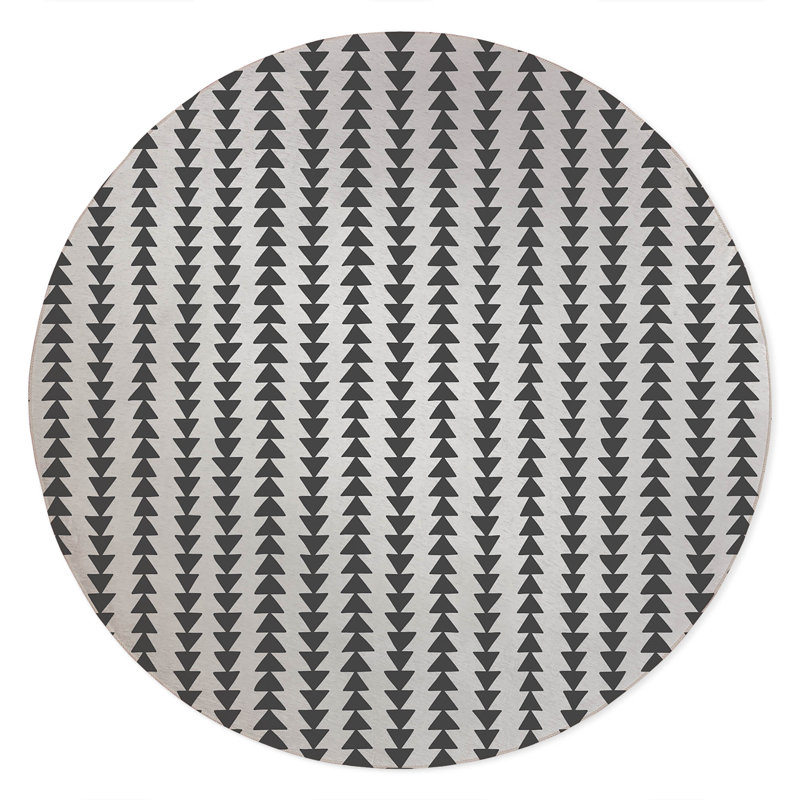 Tapis d'extérieur antidérapant Tribal Arrows, Rond 5 pi