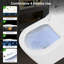 Toilette allongée intelligente avec bidet, couvercle à ouverture automatique, pré-jet de mousse, chasse d'eau activée par capteur, lavage de bidet, séchoir à air chaud, chasse d'eau avec capteur de pied et veilleuse (télécommande incluse)