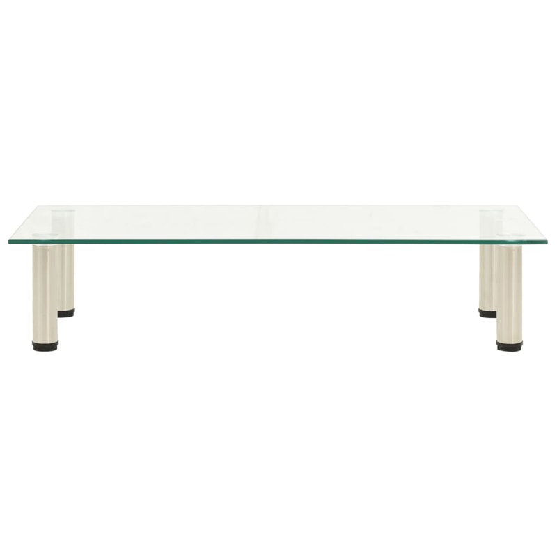 Meuble télé vidaXL, H 6,7 po x L 31,5 po x l 13,8 po, Transparent / argent