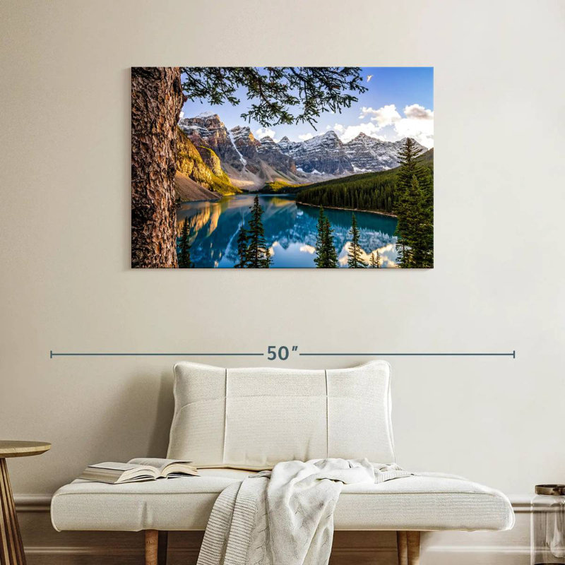 Paysage du lac Alvord Morain, H 26 po x l 39 po