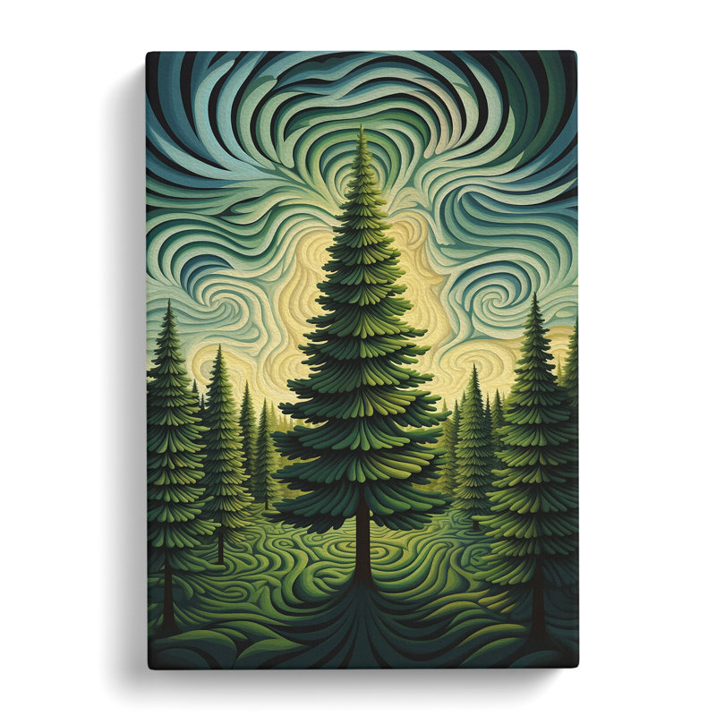 Pine Tree Op - No Frame Print, 50cm H x 35cm W x 3cm D