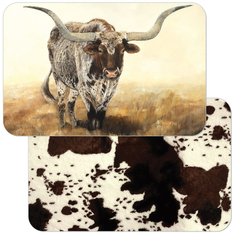 Ensemble de 4 napperons réversibles Union Rustic Longhorn