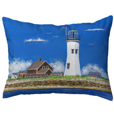  Scituate Ma Lighthouse Indoor/Outdoor Lumbar Pillow