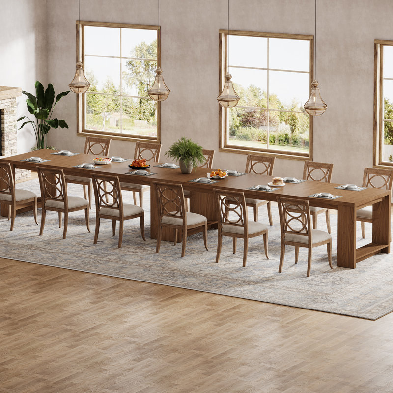 86.6 Inch Extra Long Dining Table For 6-8