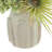 Hydrangea and Palm Leaf in a Ceramic Vase