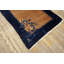 Earthy Brown Antique Chinese Long Wool Pile Floral Hallway Runner Peking Rug