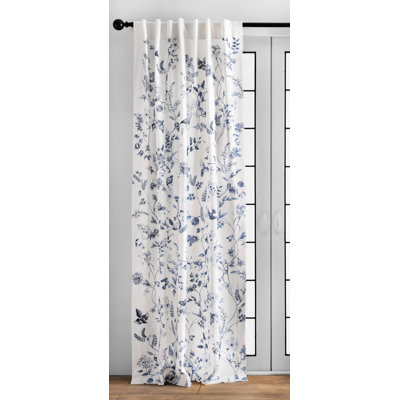 Maison d'Hermine Neo Ipomée - Rideau blanc 100 % coton - 127 cm x 244 cm