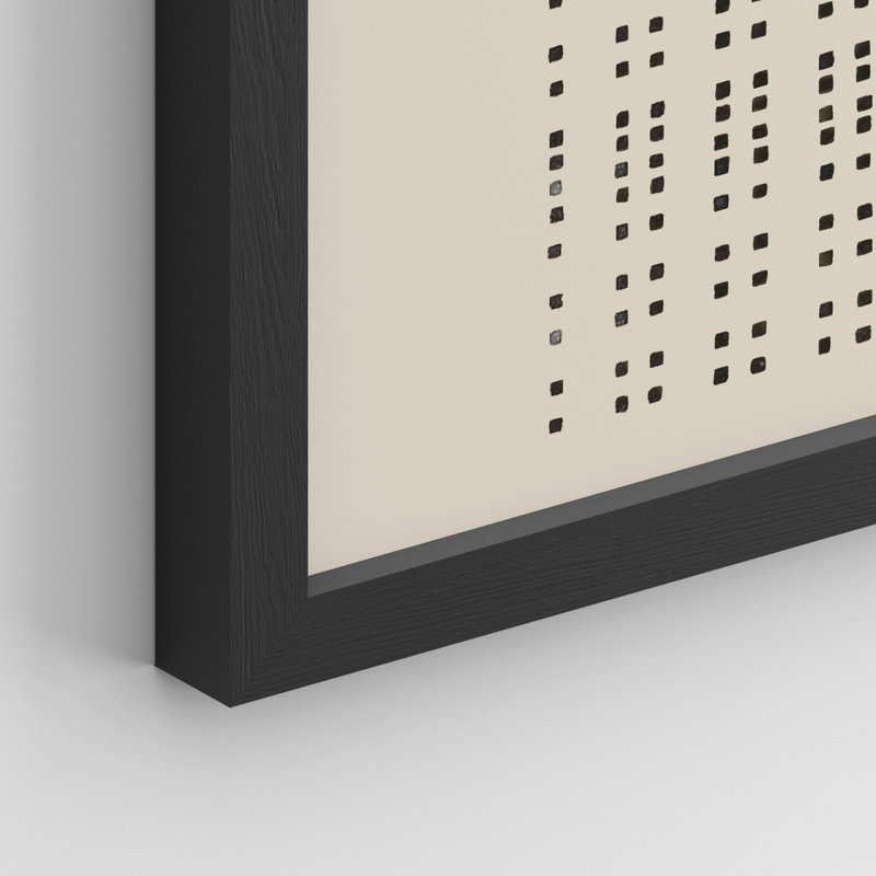 " Precision And Pattern Modern Dot Matrix ", Black Framed, 10" H x 8" W