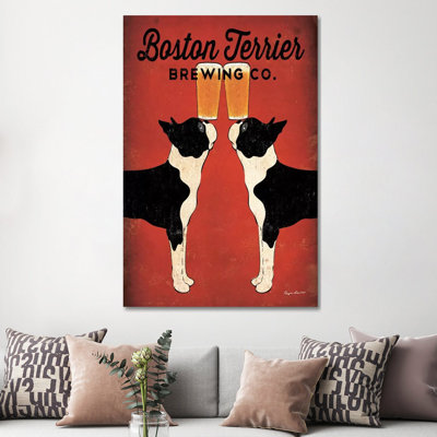 Boston Terrier Brewing Co. by Ryan Fowler - Print on Canvas
