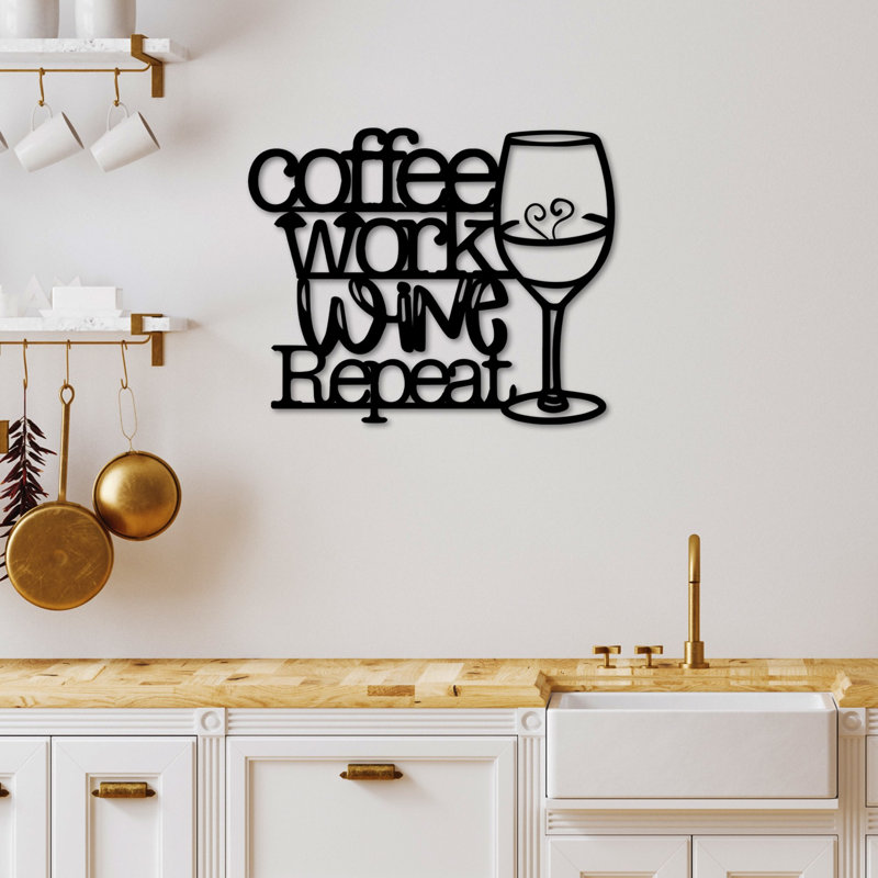 Stylish Decorative Metal Wall Accessory, Black, 19.7 x 15.7 inches | 100% Metal, Thickness: 0.06 inches | Lightweight (1.6 lbs), Modern Design for Home Decor & Office Spaces, Elegant and Durable