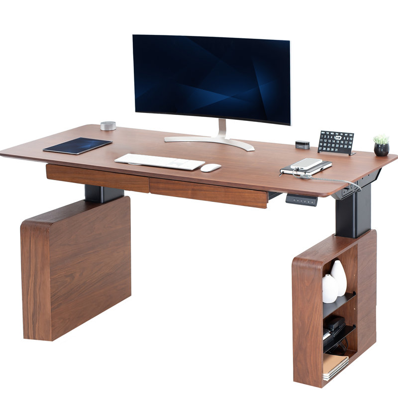 Bureau double caisson électrique avec rangement Vivo 71 "X 30"