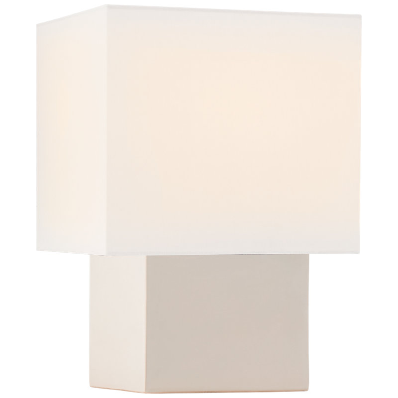 Kelly Wearstler Pari Petite Square Table Lamp, Ivory, 18" H x 11.5" W x 11.5" D