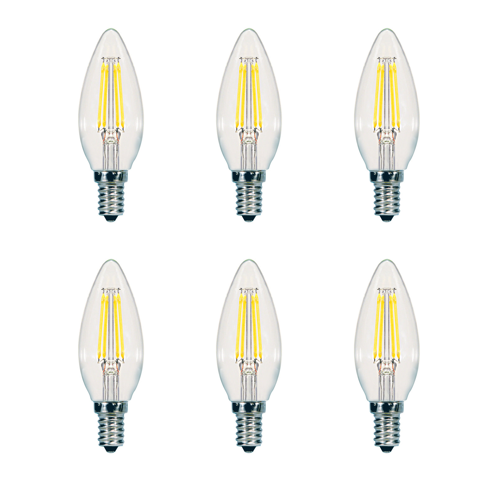 Wilfred 4 Watt (40 Watt Equivalent), C11 LED, Dimmable Light Bulb, E12/Candelabra Base