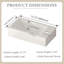 Meuble-lavabo simple mural 16 po avec plateau intégré en résine blanche SMC