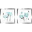Ensemble de 2 cadres photo sarcelle Magnolias I-31352083-31352080