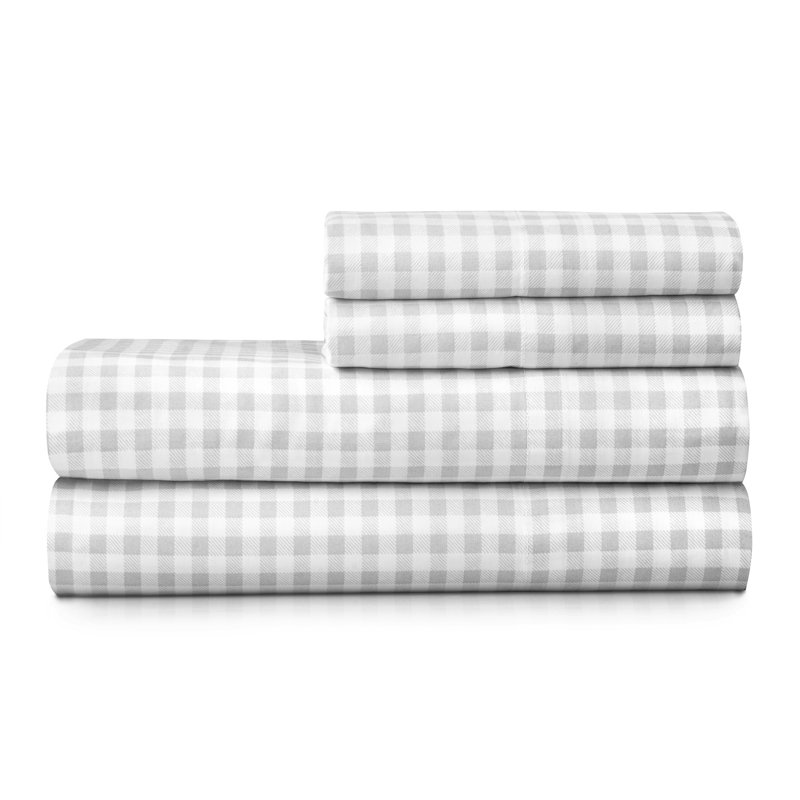 Ensemble de draps 100% coton 300 fils Martha Stewart, Grand, Noir