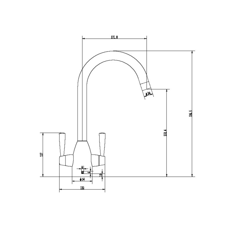 Belfry Kitchen Astoria Kitchen Faucet, Anthracite Grey, Chrome