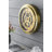 Roman Numeral Open Faced Wall Clock - D18x3" - Gold