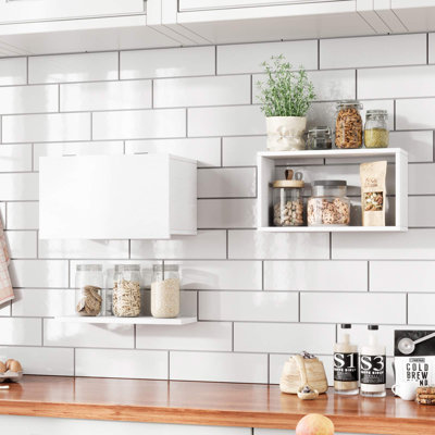 Wall-Mounted Shelves with Hover Lid – Space-Saving Storage