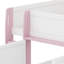 Lit mezzanine double avec rangement, porte et fenêtre, structure de lit en bois avec rangement-484152804