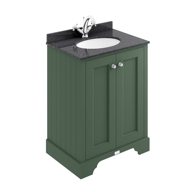 Bayswater 600mm Hunter Green 2 Door Floor Standing Vanity Unit, Hunter Green