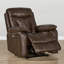 Fauteuil inclinable électrique à deux moteurs l 35,8 po en cuir végétalien avec appui-tête électrique-1915673009