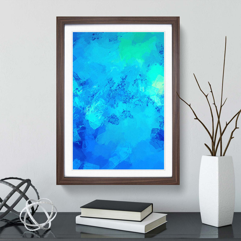 Acceptance Always in Abstract - Picture Frame Graphic Art Print, 36cm H x 27cm W x 2cm D, Walnut Framed