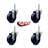 3.5 Inch_Solid Poly Wheel Swivel 3/4 Inch_Threaded Stem Caster Set SCC