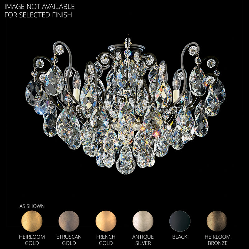 Renaissance 8 - Light Semi Flush Mount, Heritage Clear, Heirloom Bronze
