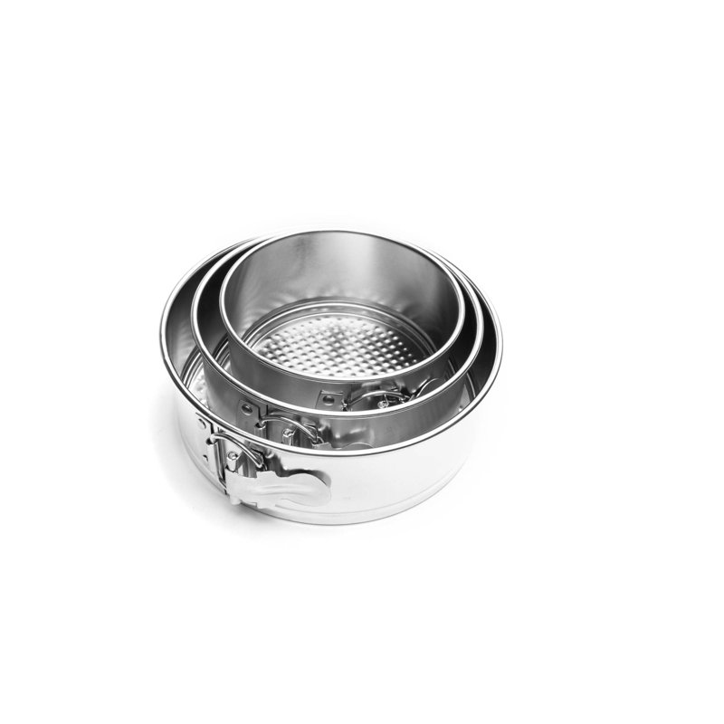 Fox Run Brands 3 Piece Steel Non-Stick Round Springform Pan Set