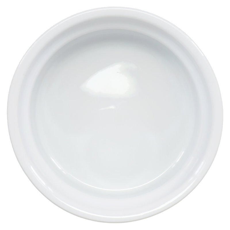 White Porcelain Round Soufflé Ramekins Set with Lids, 4.5 oz