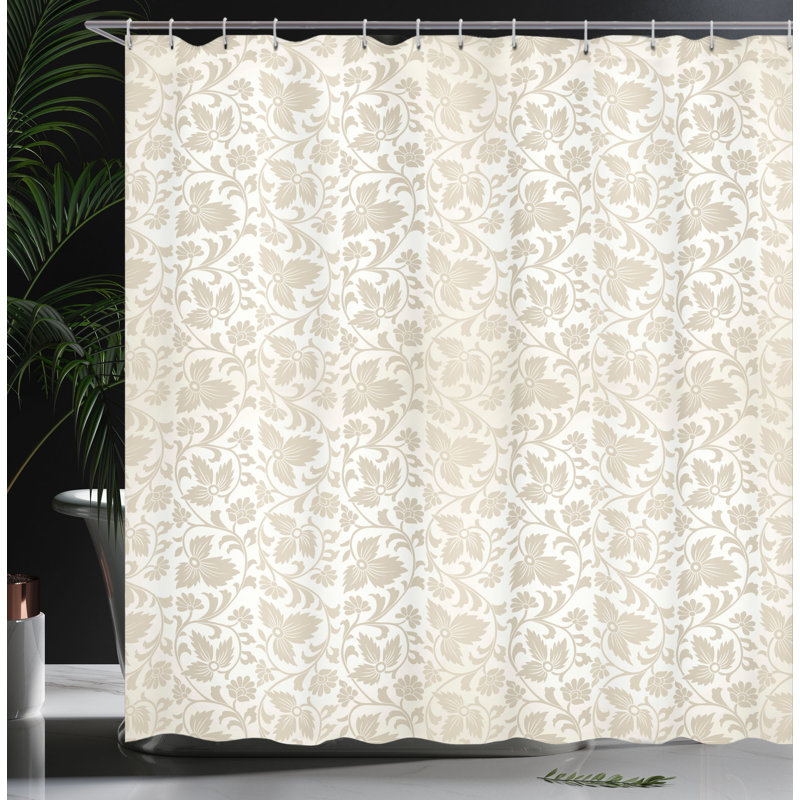 Ensemble de rideau de douche + crochets, H 69 po x l 105 po