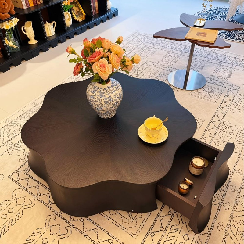 Table basse avec tiroirs pour décor de salon minimaliste Arvante