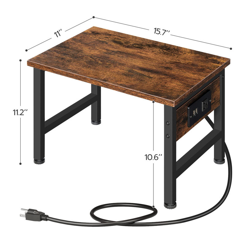 11.2'' H X 15.7'' W Desktop Printer Stand With Charging Station
