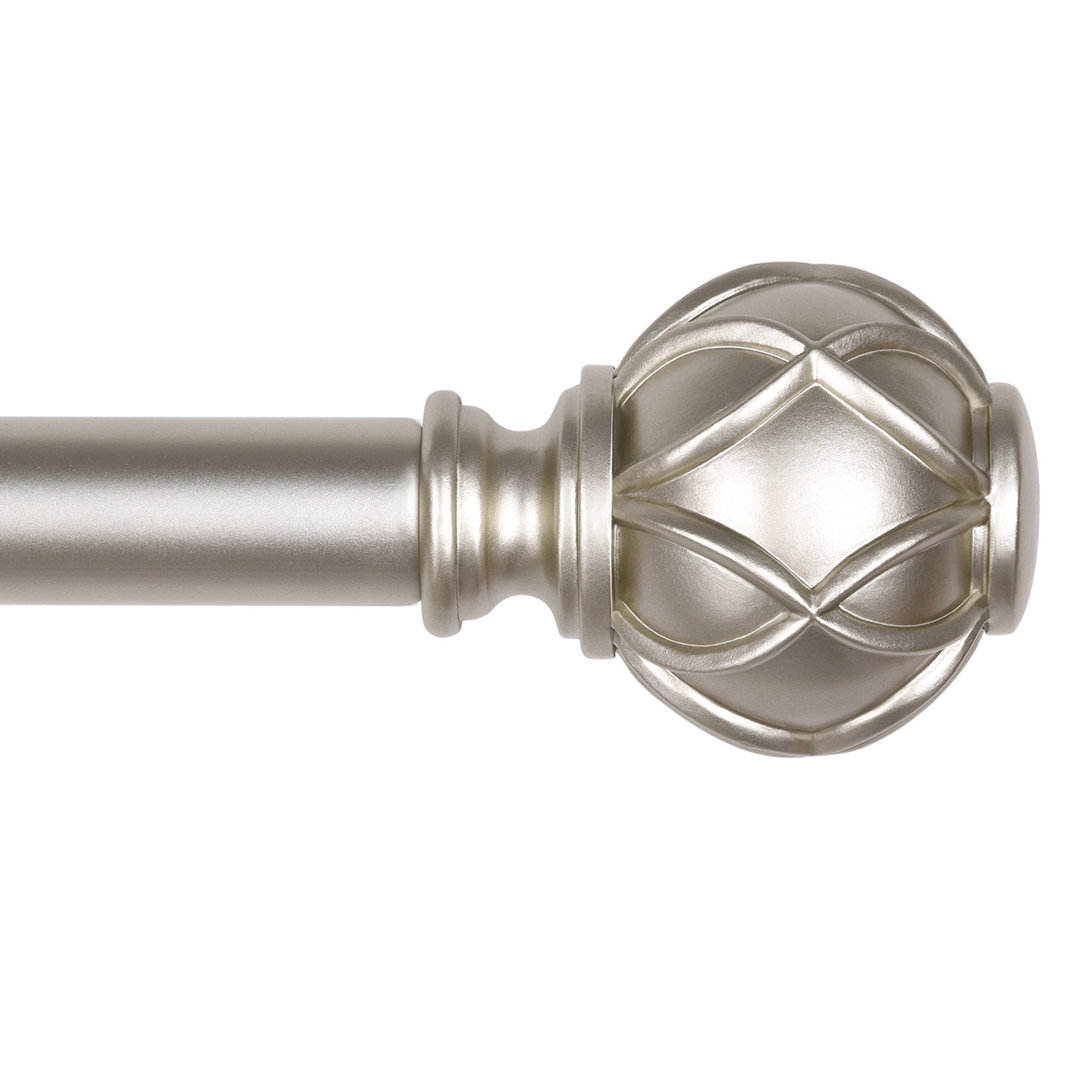 Adjustable Single Curtain Rod Canora Grey 