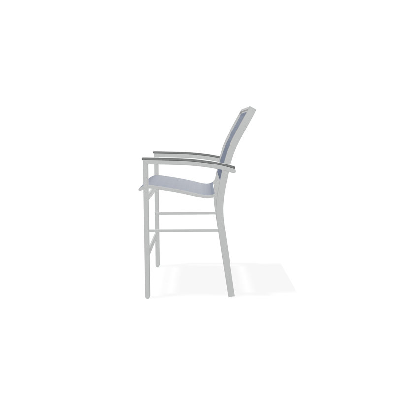 Chaise de café empilable en aluminium Bazza, Graphite, Mavi