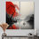 Reproduction d'art japonaise sur toile sculptée monochrome japonaise, "Silence Valley"