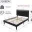 Grand lit plateforme tapissier en velours noir avec tête de lit réglable, cadre de lit moderne avec lattes de bois, aucun sommier requis-1528948482-1516895861