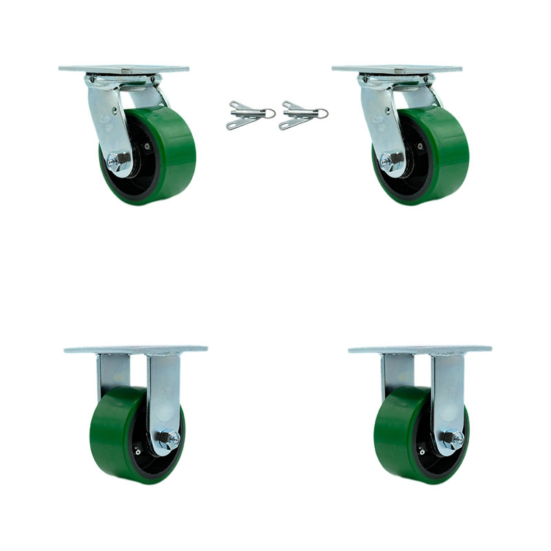 4-Piece Polyurethane Caster Set