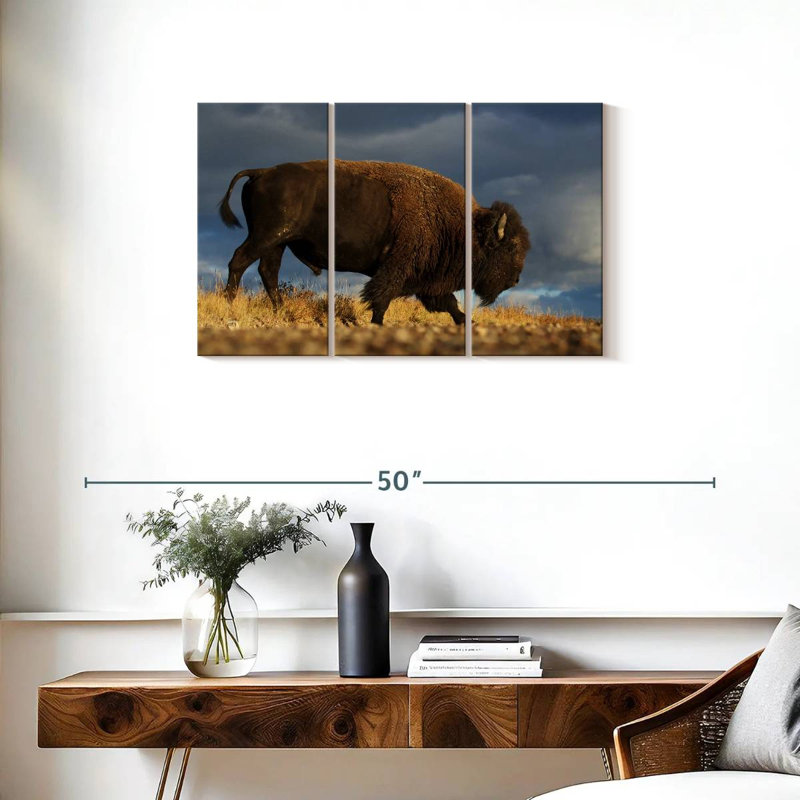 Brampt Walking American Bison, 20" H x 33" W