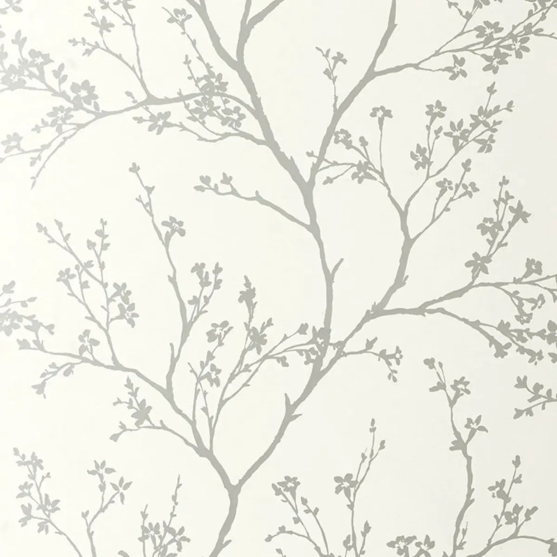 Twiggy Wallpaper, Silver/Beige